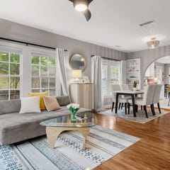 Candy-Colored SoCo Cottage | Outdoor TV + Grill